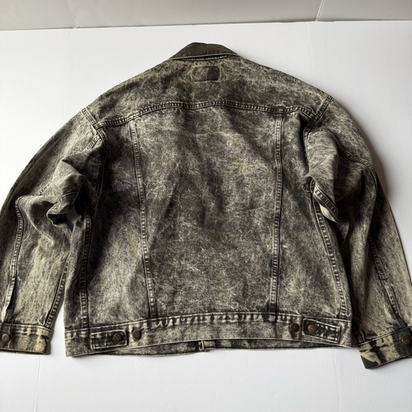 VTG 80s Levis Denim Trucker Jacket XL Black Acid Wash USA 70507 0253 - Picture 8 of 8